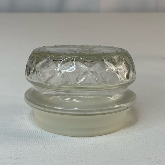 Vintage 1984 Planters Mr. Peanut Diamond Pattern Clear Glass Jar With Lid - Picture 7 of 10